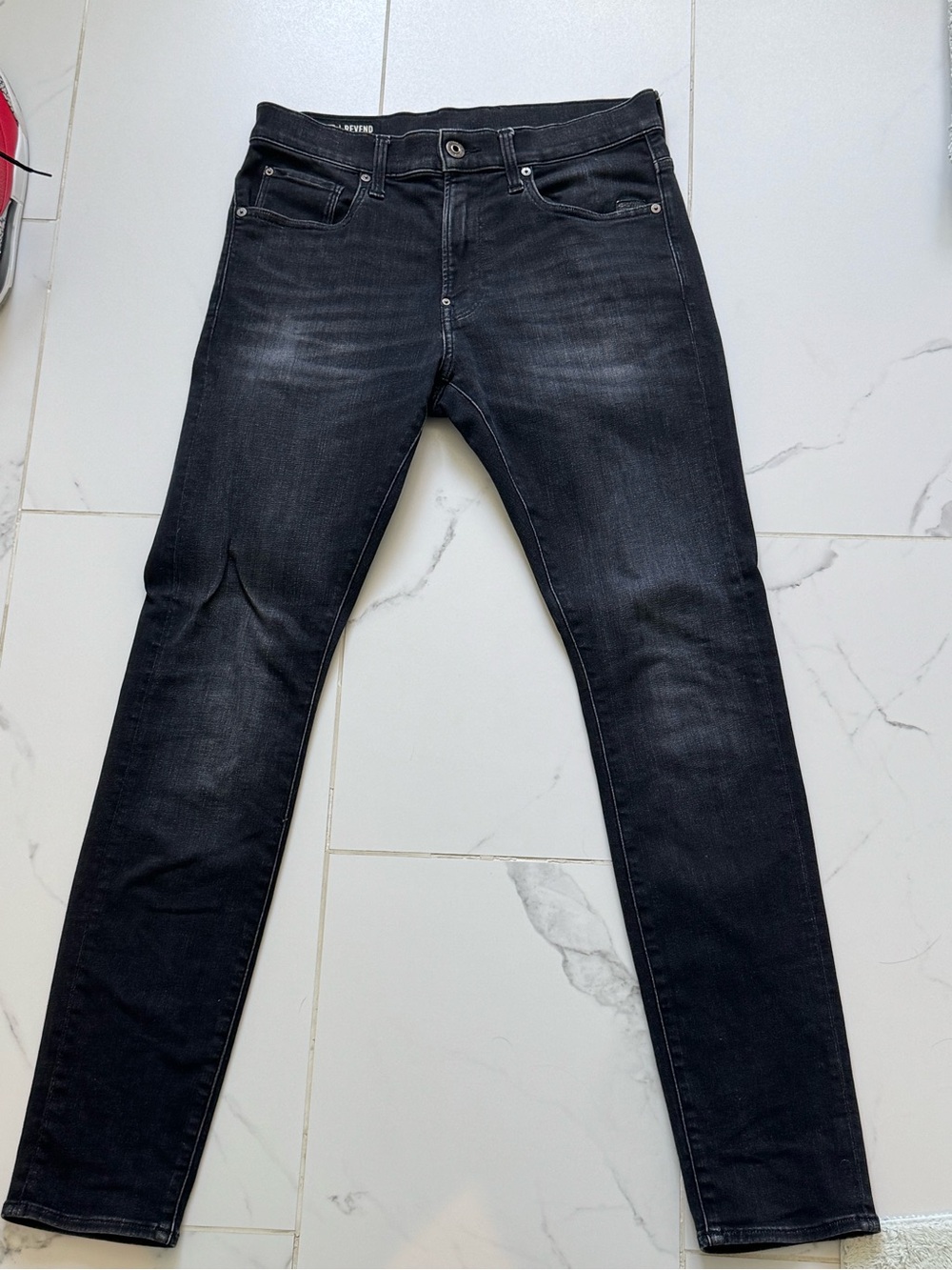 G-Star Men's Skinny Black Stretch Jeans with Subtle Fade